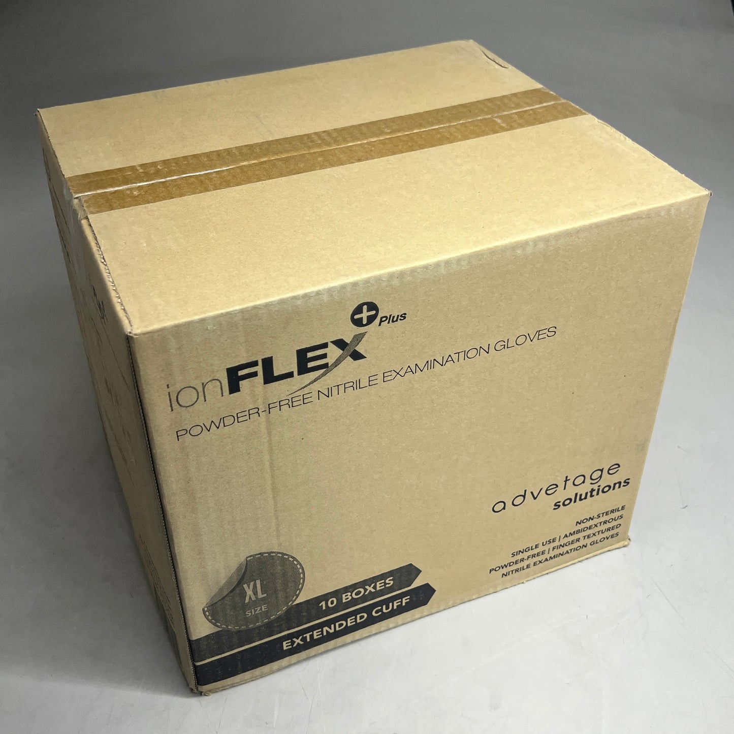 IONFLEX (10 Boxes Of 50) Powder Free Nitrile Exam Gloves XL Blue UV84CSE500 Non-Sterile