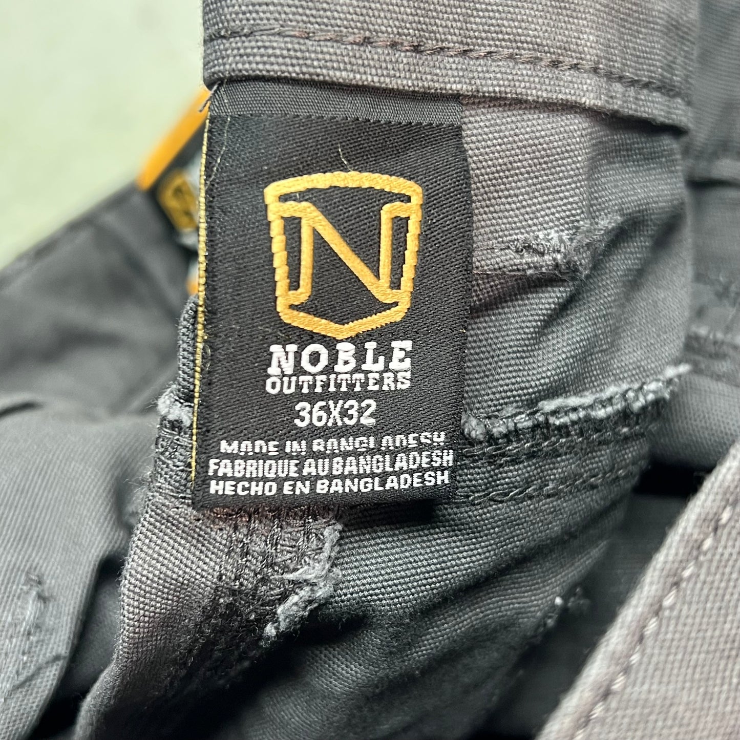 NOBLE OUTFITTERS Flex Stretch Canvas Work Pant Men's Sz 36x32 Asphalt 18425