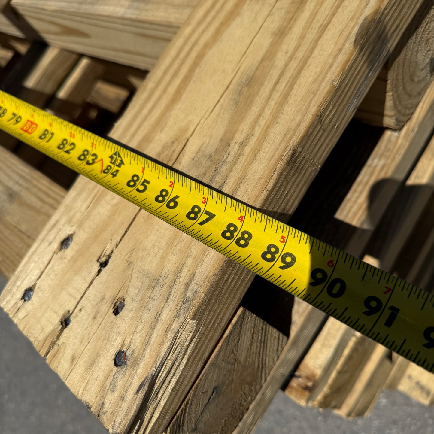 ZA@ Stack of 6 Wood Jumbo Pallets 126”x88” (AS-IS)