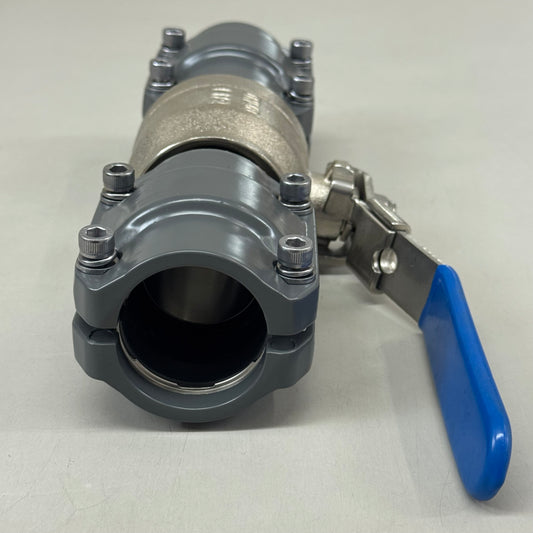 AIRPIPE Nickel-Plated Quick Connect Lock Brass Valve 1-1/2" Blue/Black 30352040001