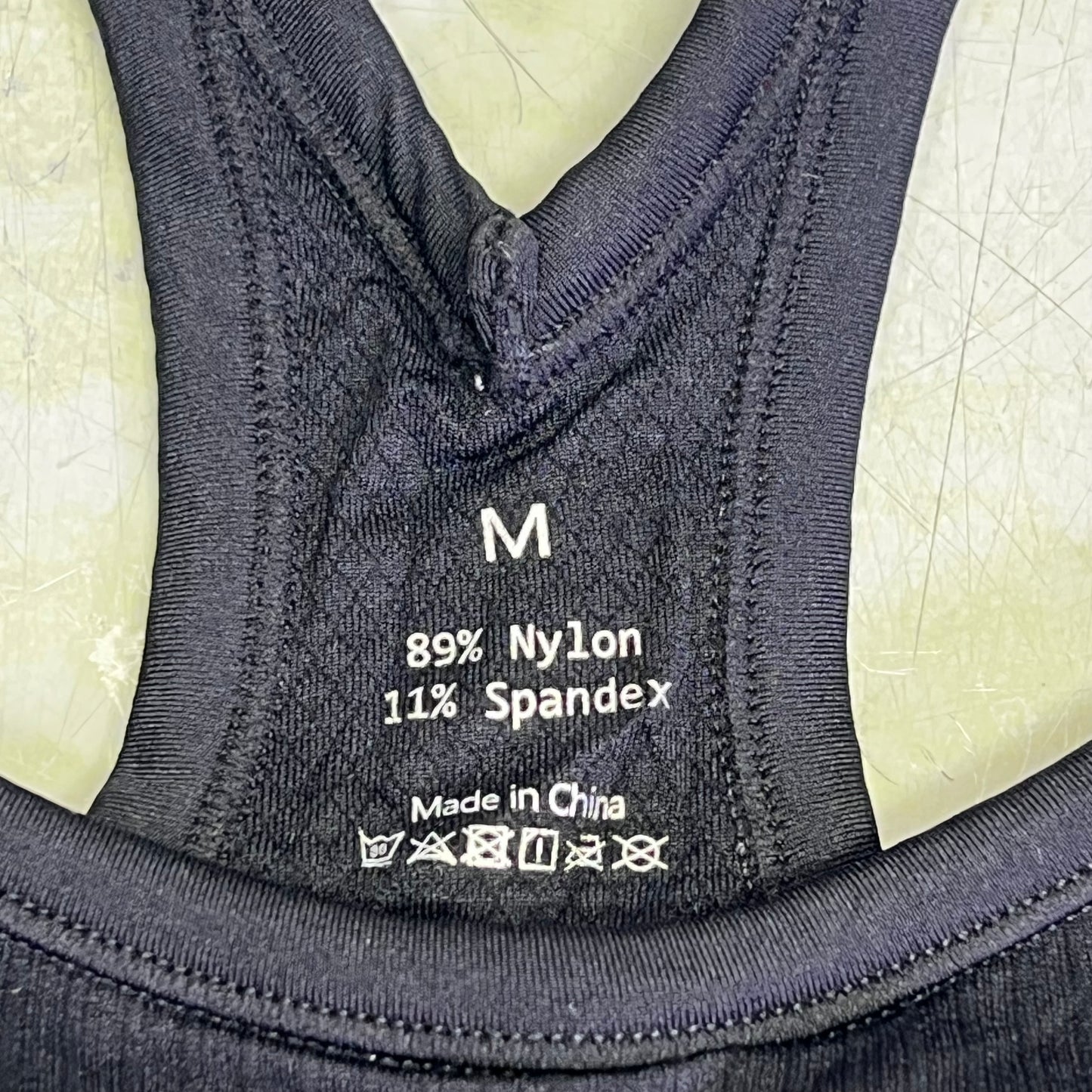 ATTRACO Ribbed Racerback Scoop Neck Athletic Tank Top Women's Sz M Black