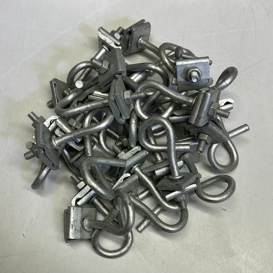 ALLIED BOLT (100 PACK) Q Span Clamp Grade 2 Steel 1/4" Dia Pig Tail Silver 4042