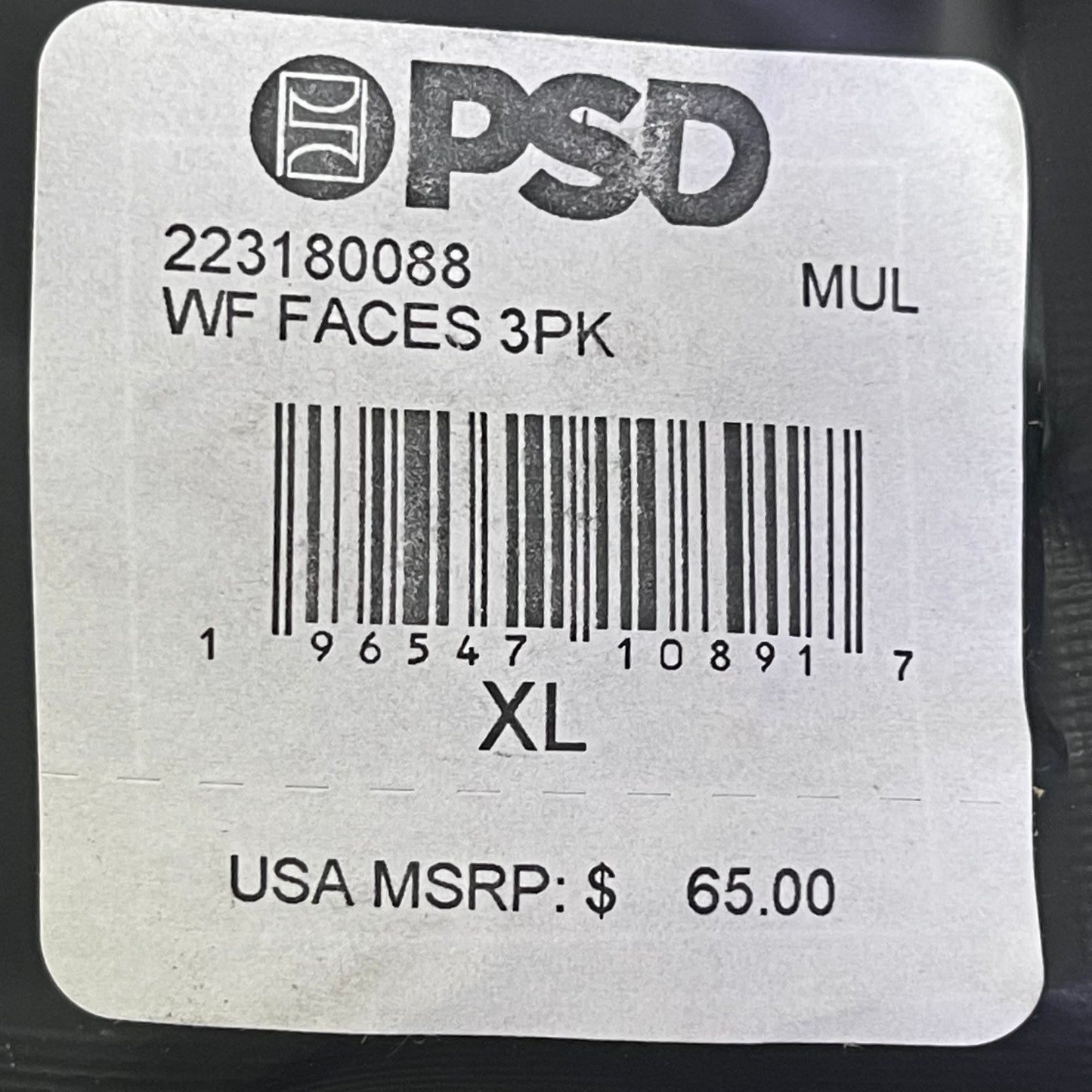 PSD (3 PACK) Warface Men's Boxer Briefs XL WF FACES