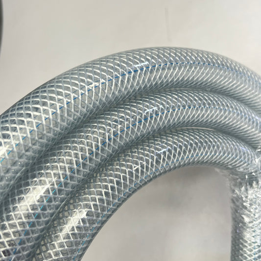 KURI TEC Food Grade FDA Hose Clear Braid 1" ID 1-3/8" OD 10' K3130-16-10
