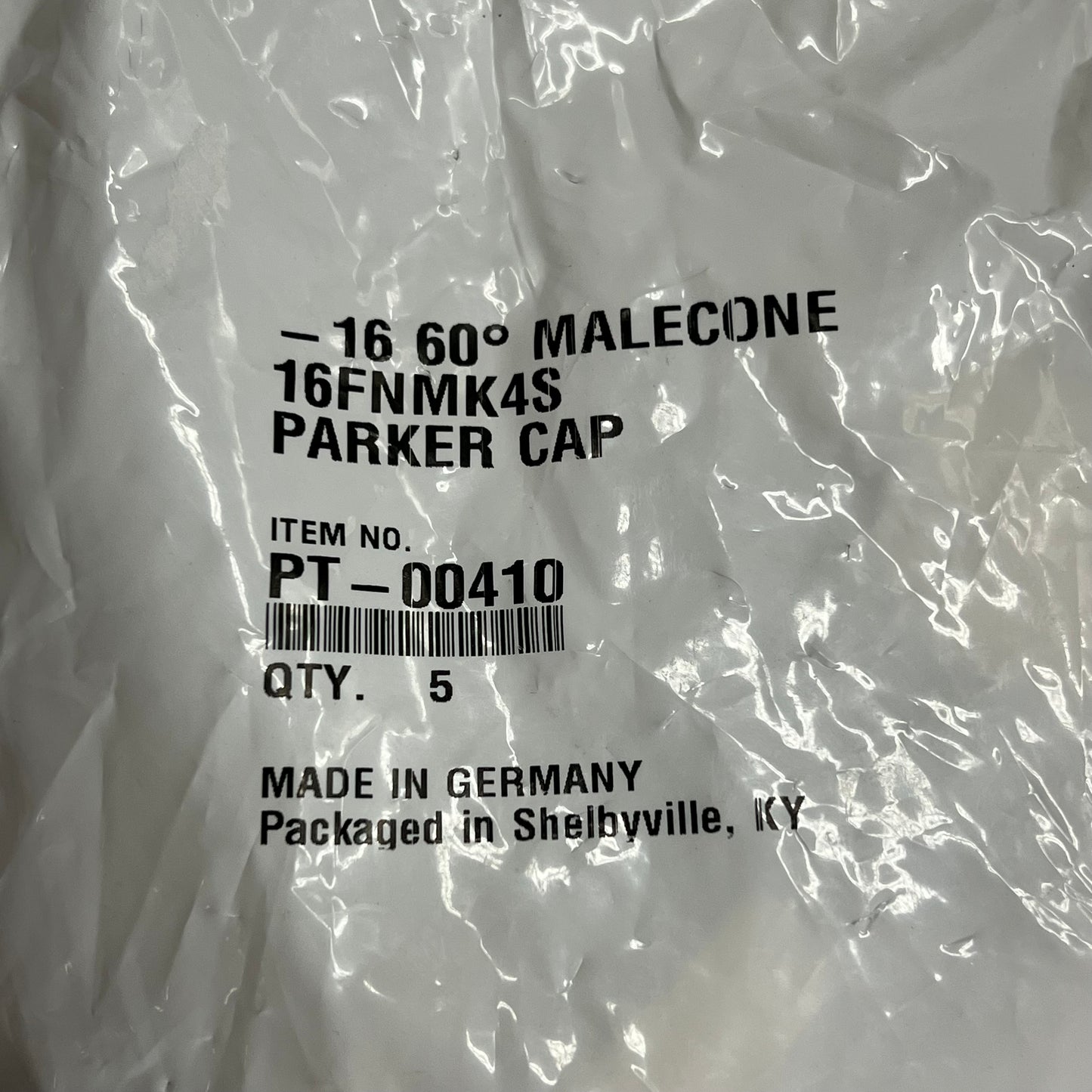 PARKER (5 PACK) Hannifin Male Hydraulic Hose Coupler Duct Cap -16 Hose PT-00410