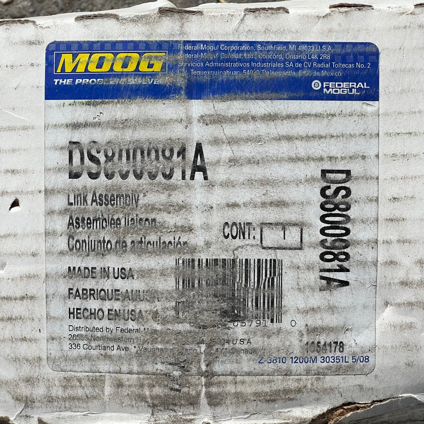 MOOG Tie Rod Steering Linkage Assembly For Dodge Ram 63" x 5" Black DS800981A