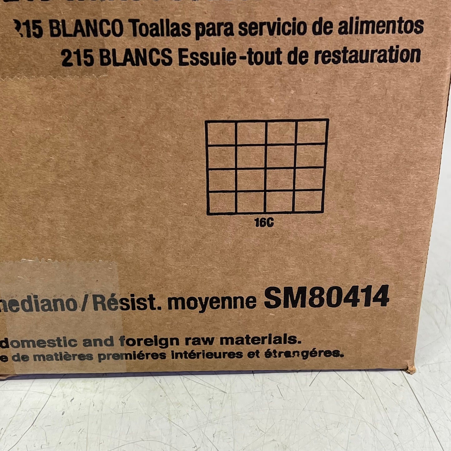 ZA@ FGE (215 PACK) Disposable Food Service Towels Medium Duty White SM80414 (As-is)