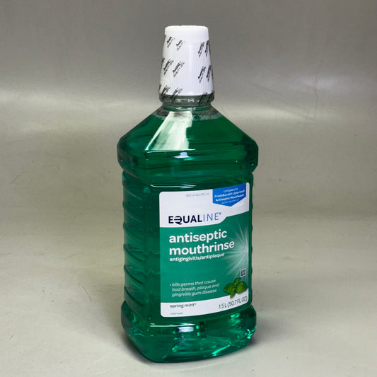 EQUALINE (6 PACK) Antiseptic Mouthrinse Spring Mint 1.5 L/50.7 fl oz BB 03/27