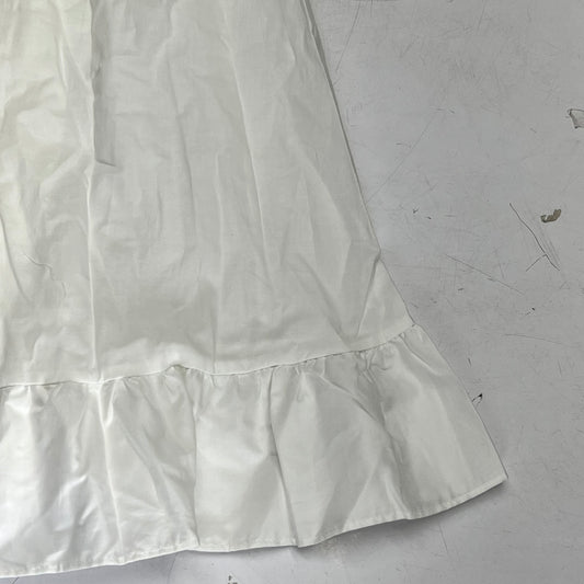 PEIXOTO Plunging V-neck Ava Midi Dress W/ Pockets Women's Sz S White 46018-WHT