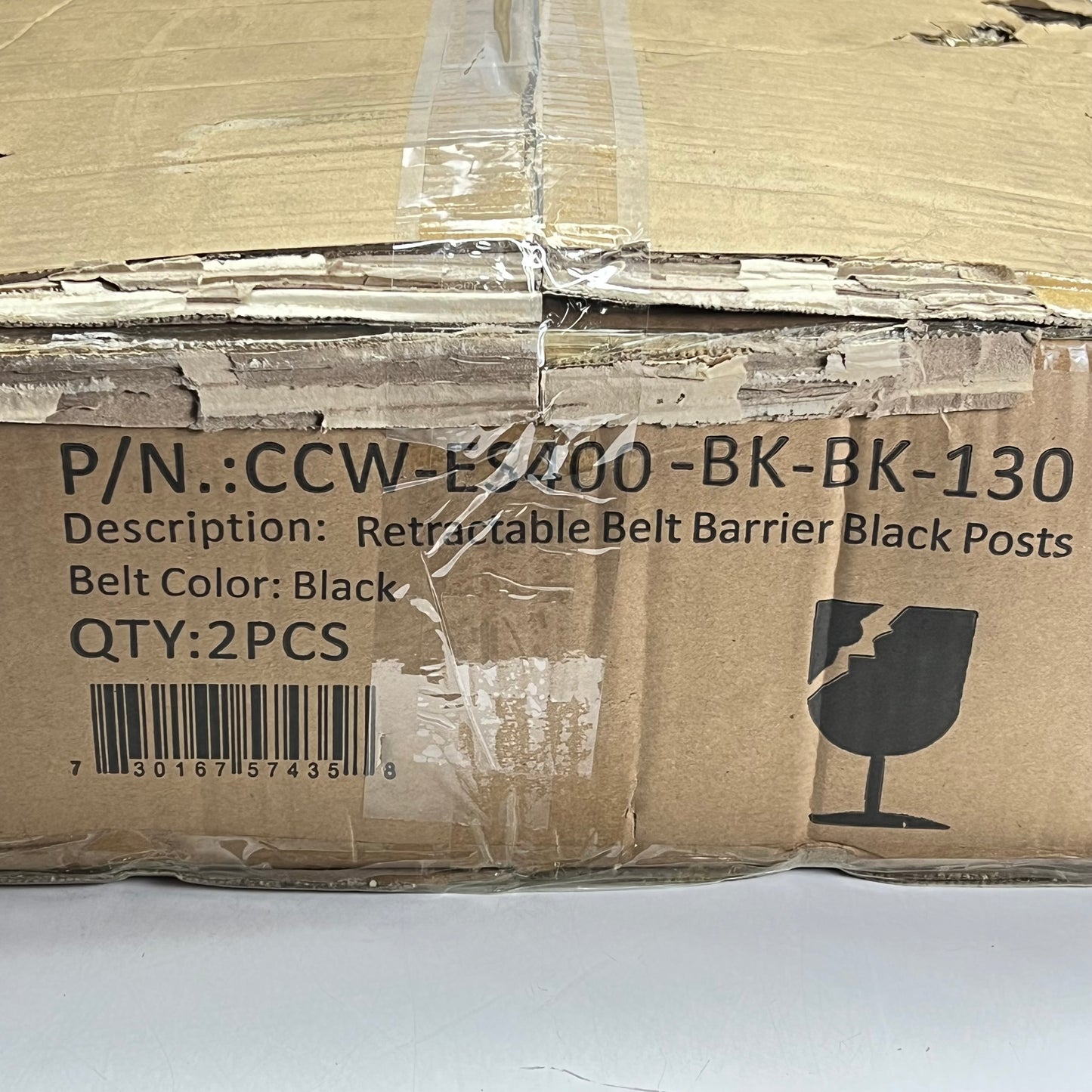 MONTOUR LINE (2 PACK) Retractable Belt Barrier Crowd Control 11' ES400-BK-BK-130
