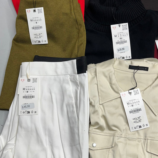 ZA@ ZARA Lot Of Assorted Clothing, Tops, Sweaters, Skirt & Bottoms Women's Sz M Multicolor