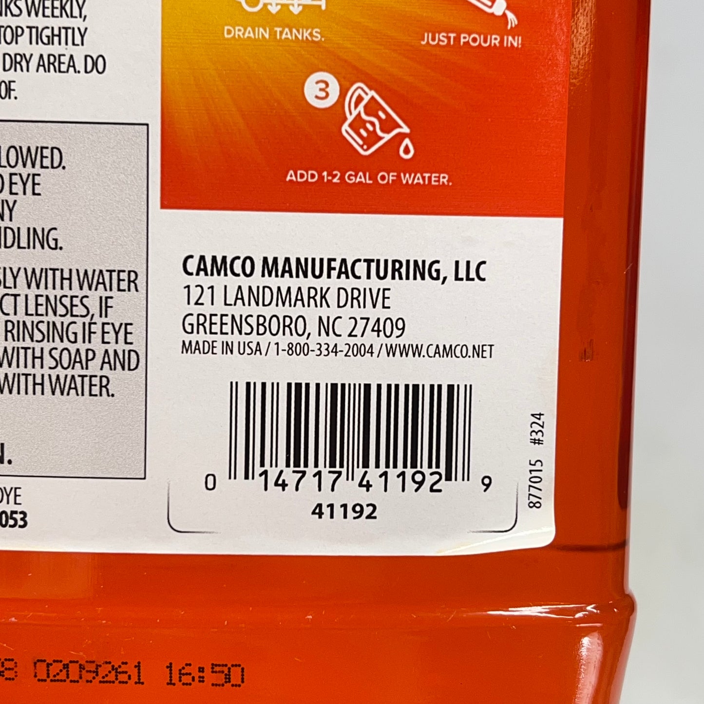 ZA@ CAMCO (2 PACK) Tst Max Rv Toilet Treatment Citrus Scent 32 fl oz Orange 41192