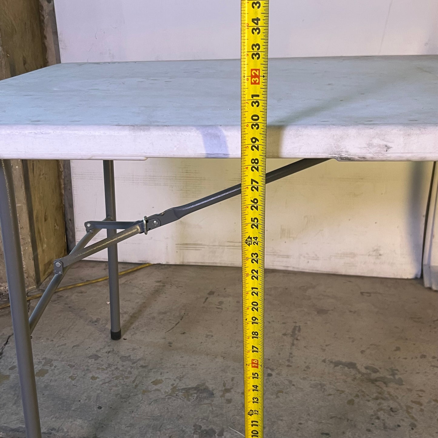 ZA@ Classic Folding Table Sz 72"L x 29.5"W x 30"H, Grey (AS-IS, Used)