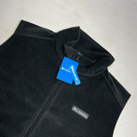 COLUMBIA Steens Mountain Soft Fleece Vest Men's Sz 6X Black AS1535-010