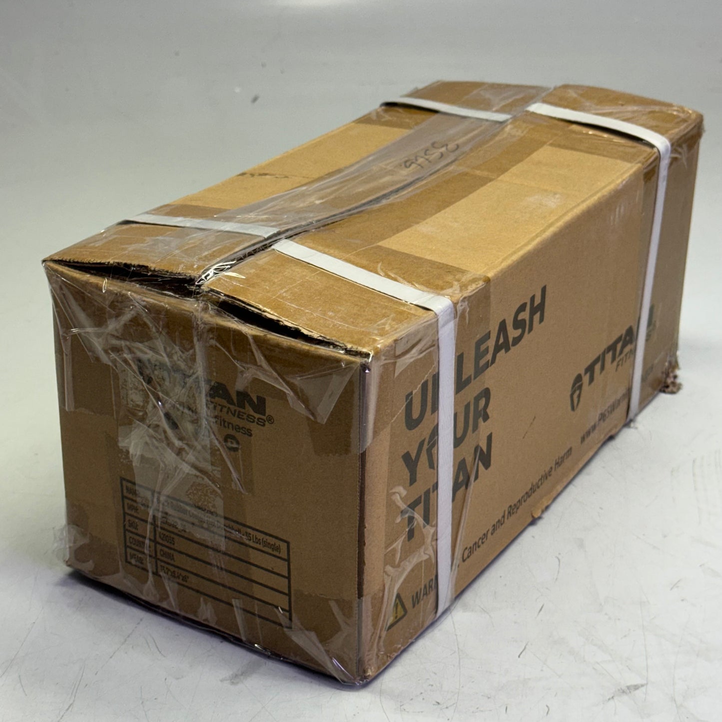 TITAN FITNESS (2 PACK) Black Rubber Coated Hex Dumbbell Single 35lb HEXDBB_35