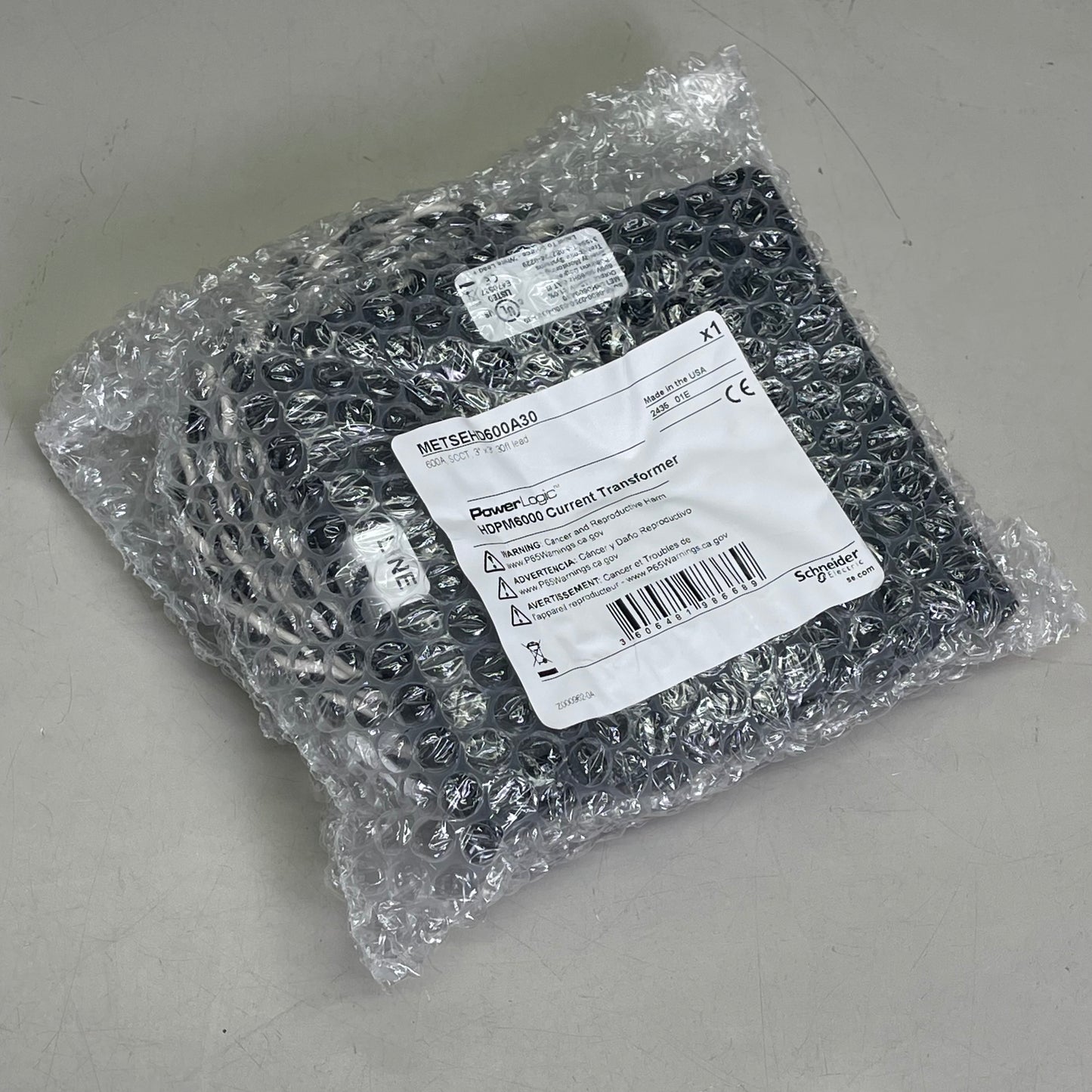 SCHNEIDER ELECTRIC PowerLogic HDPM6000, 6000R Transformer METSEHD600A30