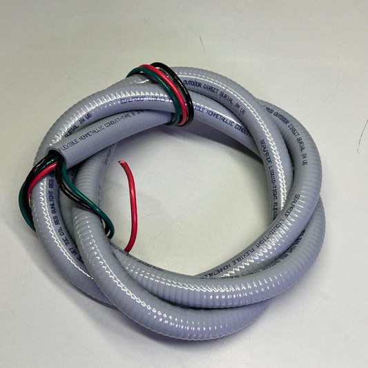MARS A/C Whip Non-Metallic Liquid Tight Flexible Conduit 8' X 3/4 Gray 84141