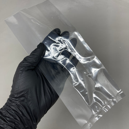 (100 PACK) Clear Gusseted Poly Plastic Bags Candy Cookie 1.5 Mil 4.5"x 2.75"x 10.75"