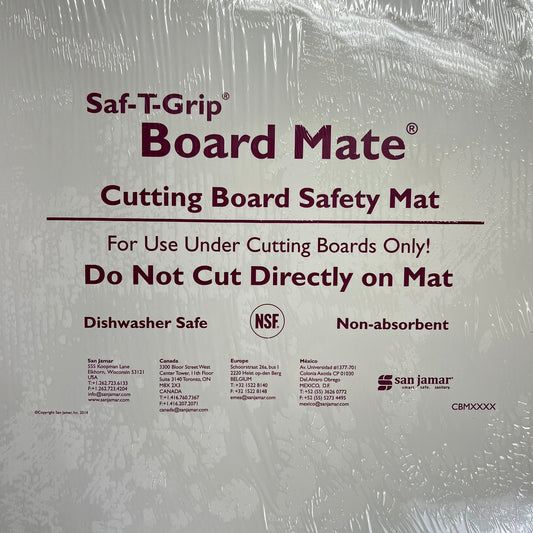 SAN JAMAR Saf-t-grip Cutting Board Mate Textured 16" x 22" White CBM1622