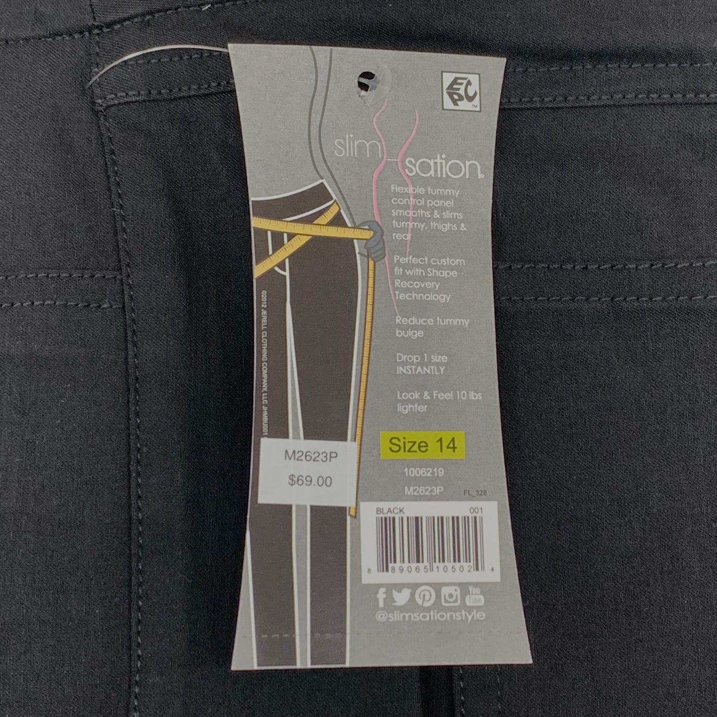 MULTIPLES Ankle Pants Petite Women's Sz 14 Black