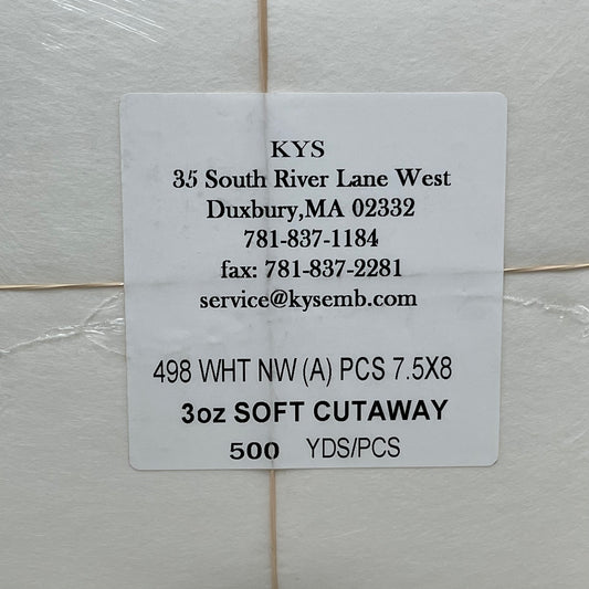 TOTALLY STABLE 2095 (500 Pc) Embroidery Backing White