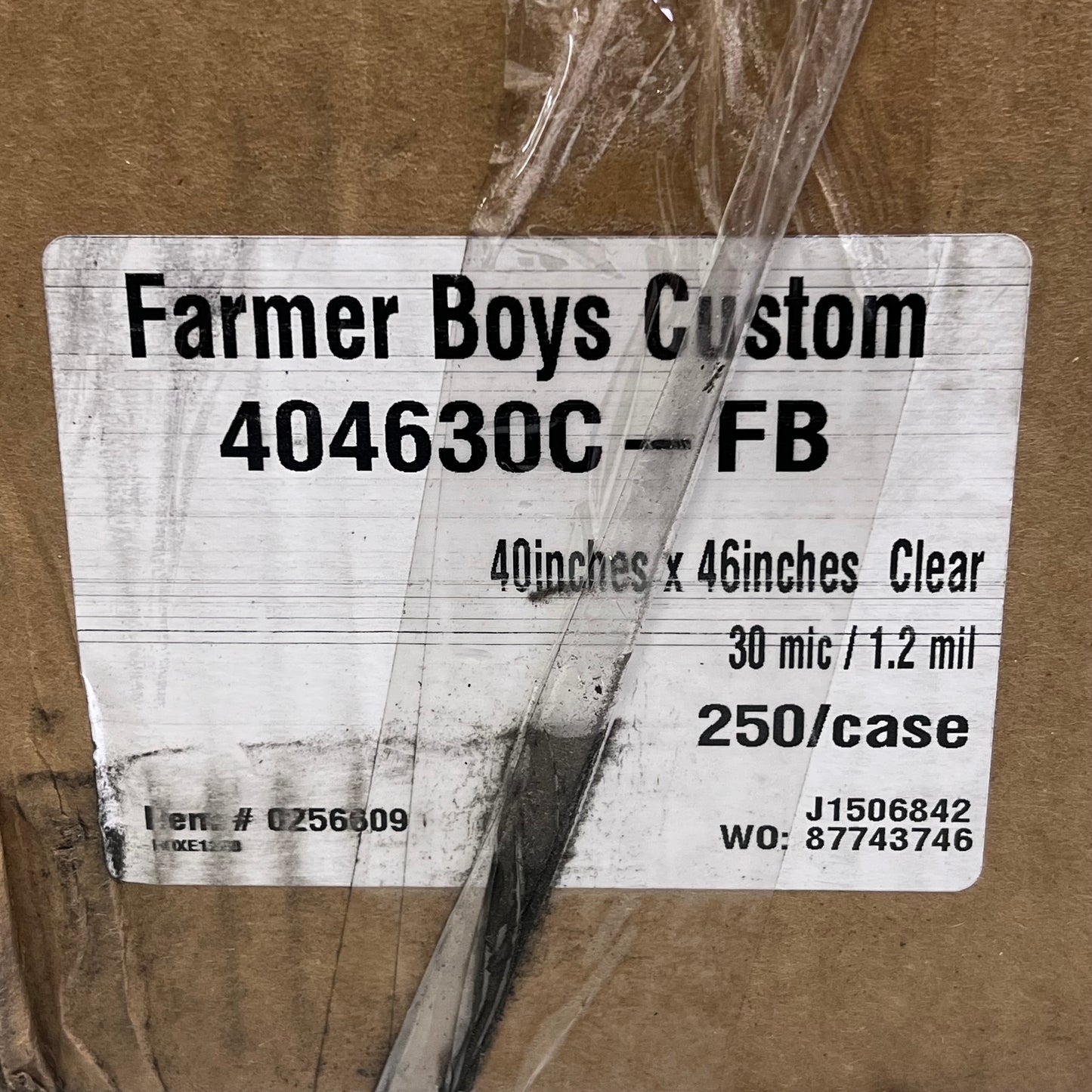 ZA@ FARMERS BOYS CUSTOM (250 PACK) Trash Bags 45 Gallon Clear 404630C