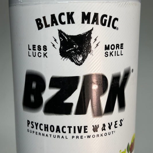 BLACK MAGIC BZRK Psychoactive Waves Preworkout Cherry Lime 25 Servings BB 04/27