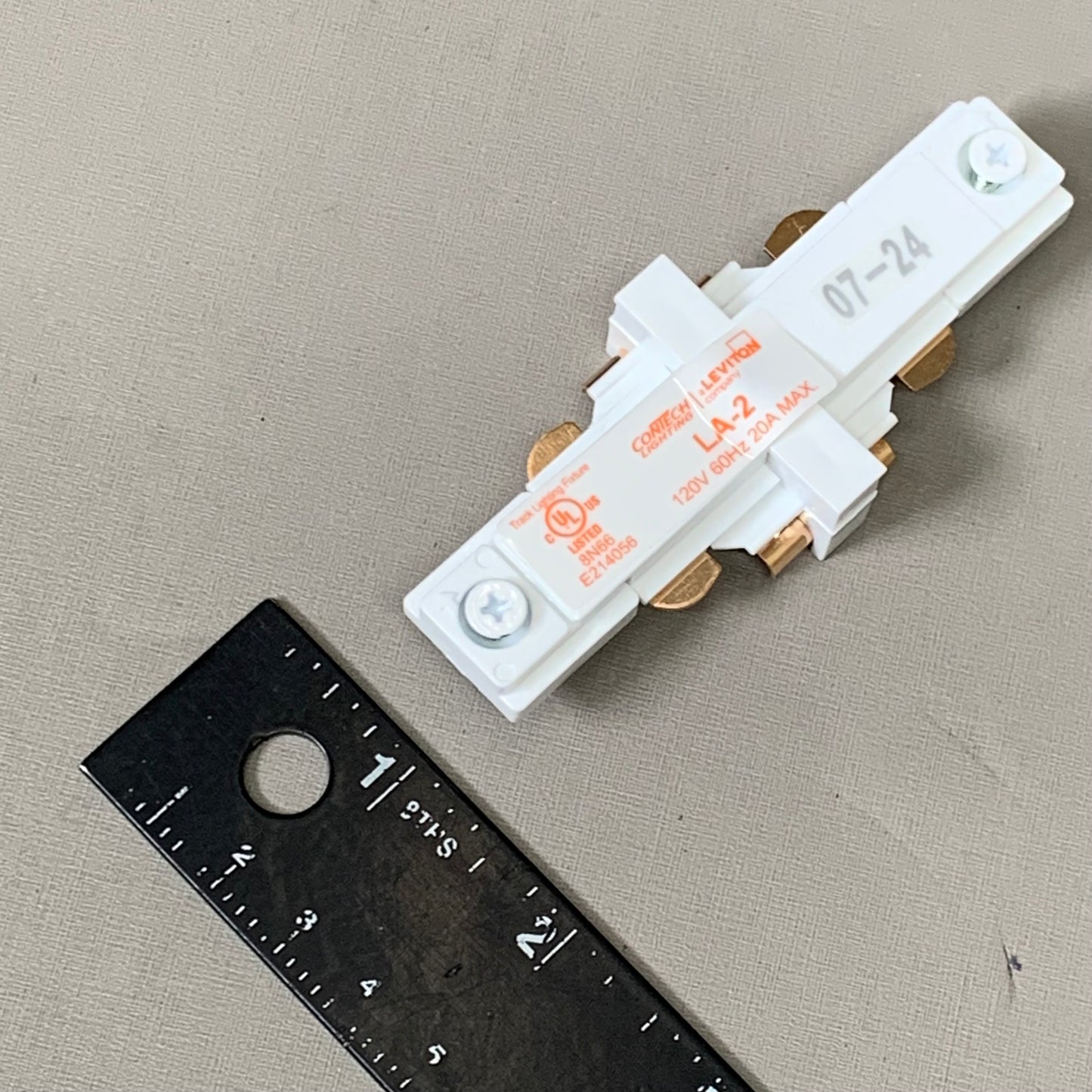 LEVITON (2 PACK) ConTech Mini Connector Conductive End to End White Finish LA-2-P