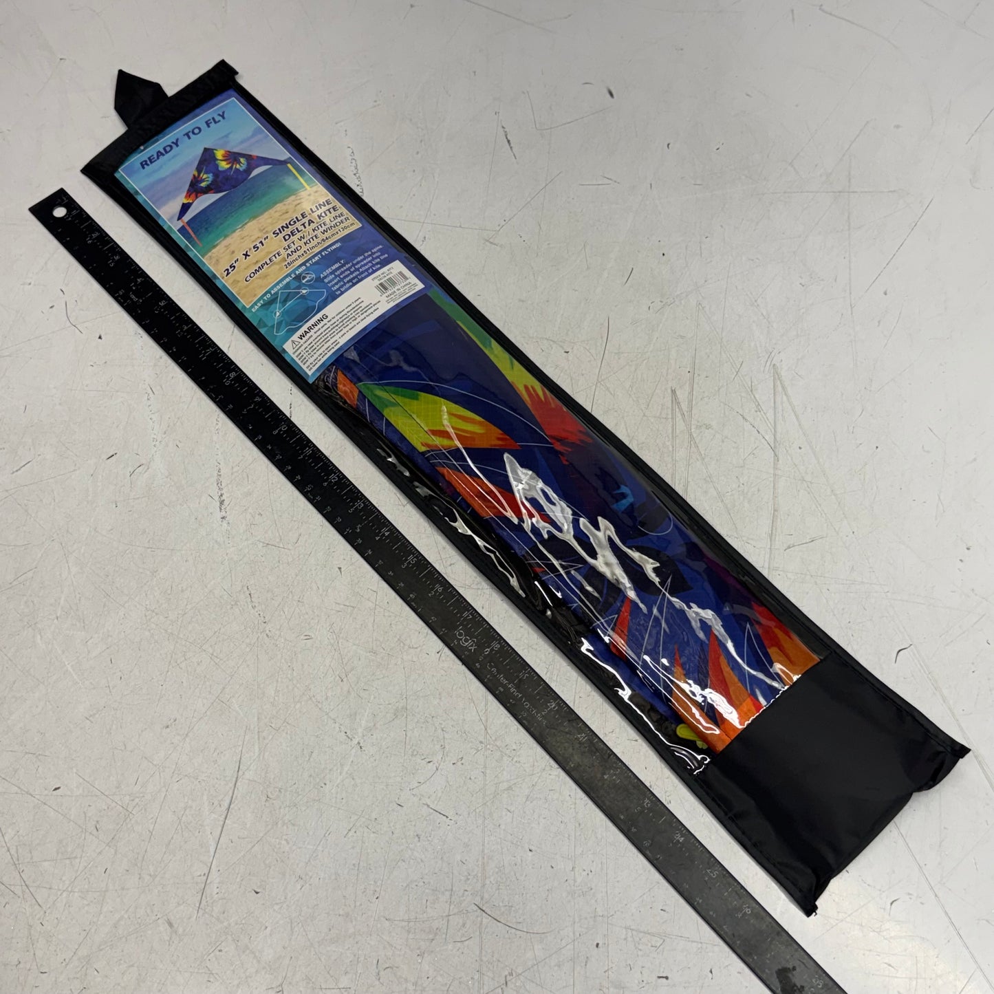 SURFGEAR Single Line Tropical-Designed Delta Kite - Complete Set with Kite Line & Winder Sz 25" x 51" KIT2 DELTA KITE