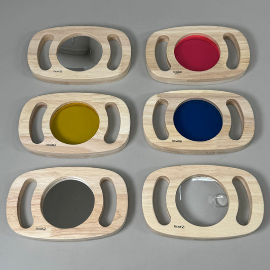 ZA@ TICKIT Easy Hold Discovery Set w/ Magnifiers & Mirrors 6 Piece Kit Ages 1 Yrs B