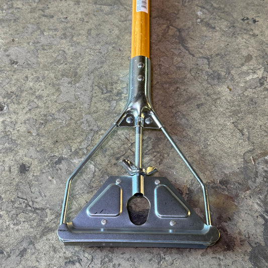 ULINE Quick Release Swing Bar Wooden Mop Handle Sz 60" 4034000