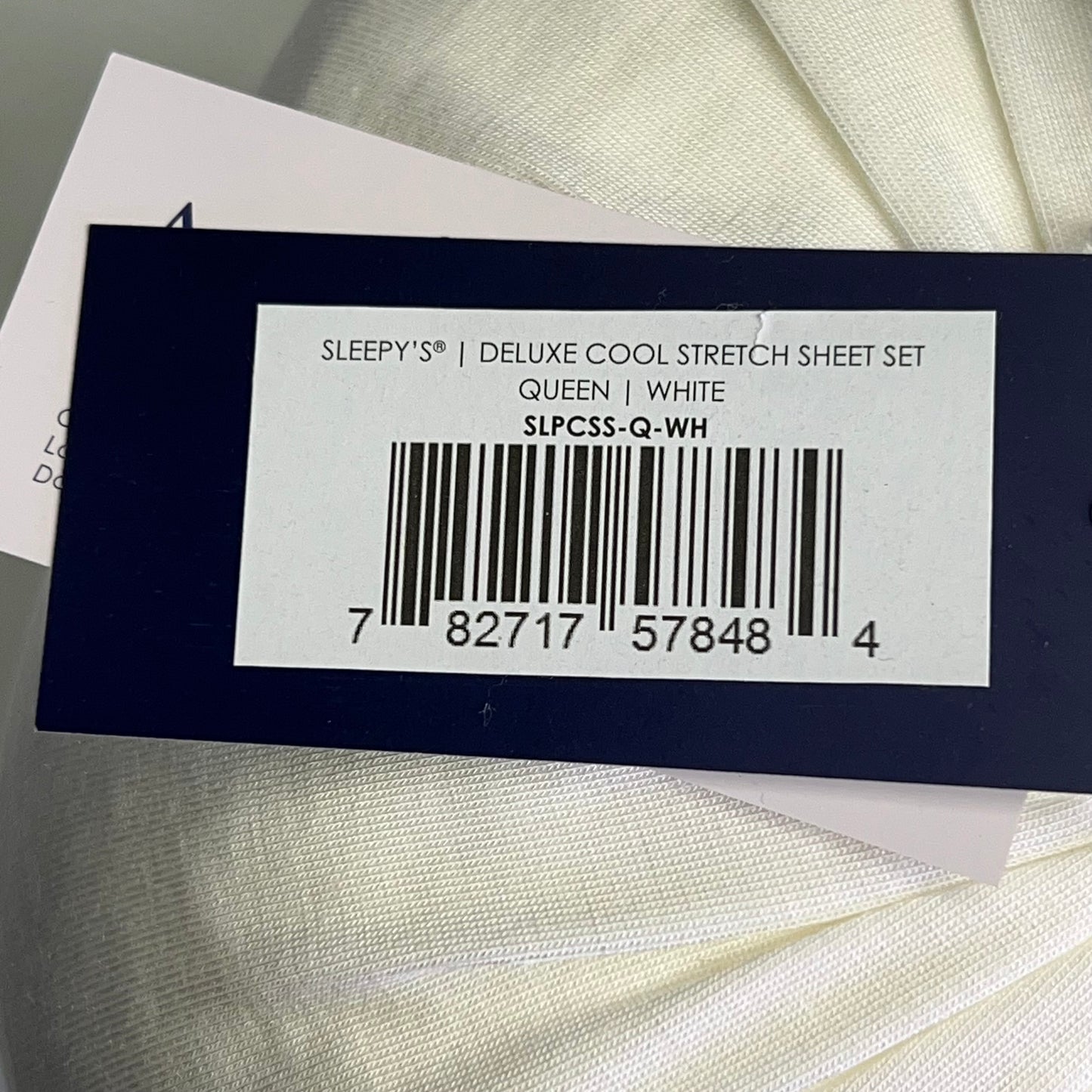 SLEEPYS Egyptian Cotton Deluxe Cool Stretch Sheet Set Queen White SLPCSS-Q-WH