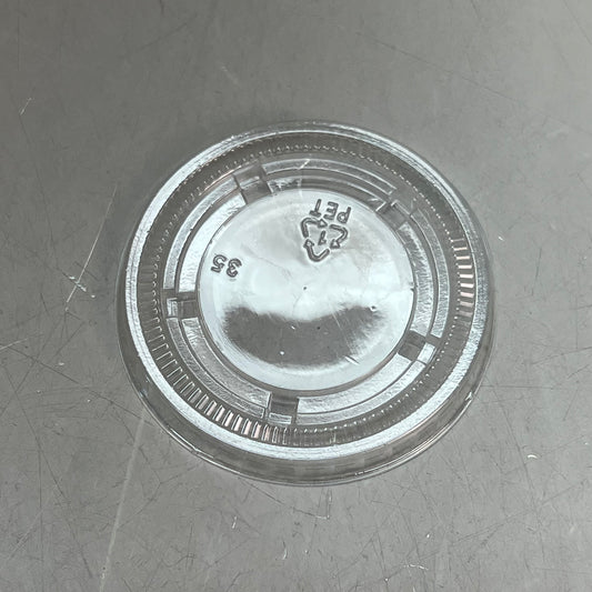 ZA@ EVO PAK (2,500 PACK) Tight Fitting Portion Cup Lids PET Fits 1.5/2.0/2.5oz Clear LCP2