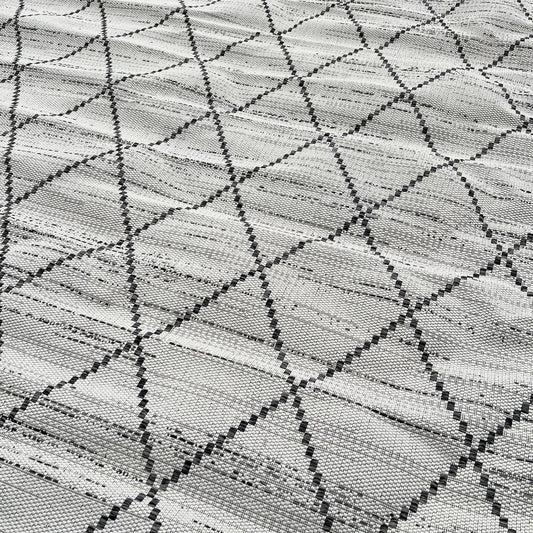 ZA@ GERTMENIAN Pierce Ivory Outdoor Woven Rug 7' X 10' White/Black 99802 ( Return )