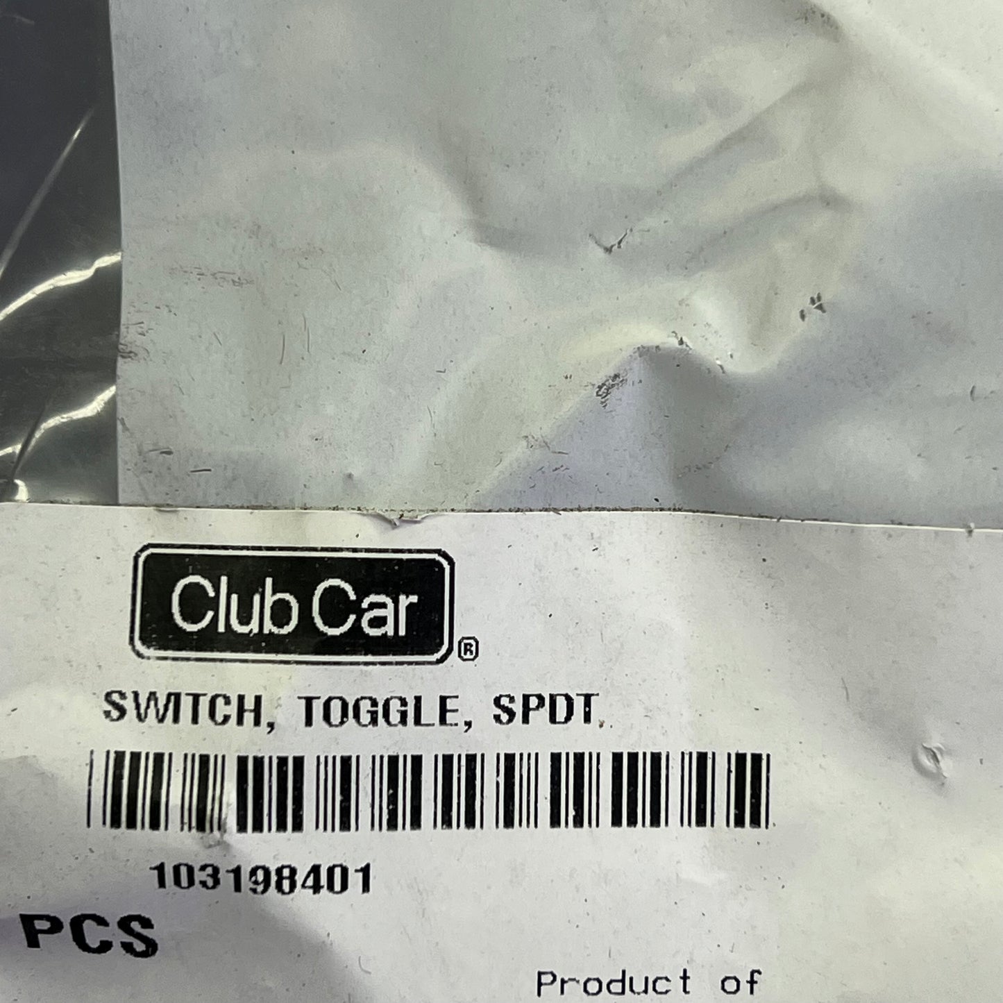 CLUB CAR OEM Toggle Switch SPDT Maintenance/Operate 3 Spade 2019+ 103198401