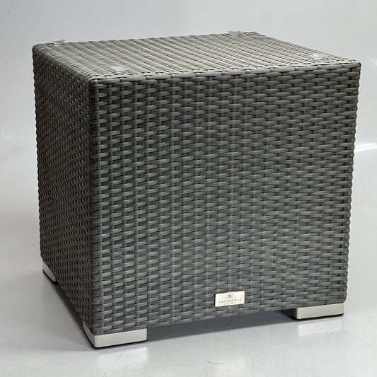 HARMONIA LIVING District End Table Sz 19"L x 19"W x 20"H Textured Slate, HL-DIS-TS-ET (New Other, Cosmetic Damaged)