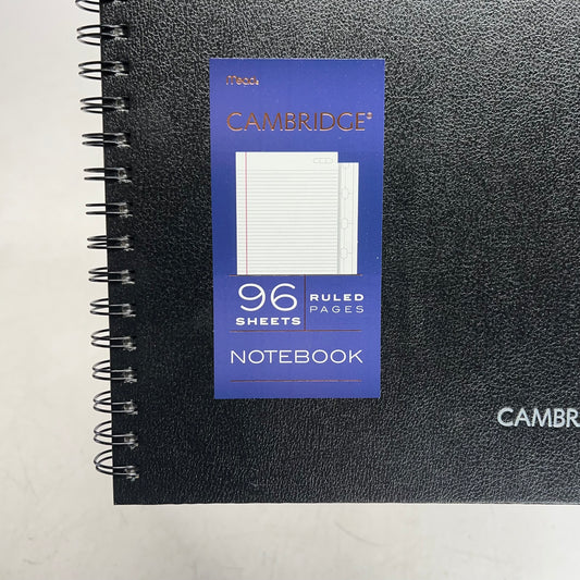 MEAD 1-subject Professional Notebook Wide Ruled 8.5" x 11" 96 Sheets Black 06100