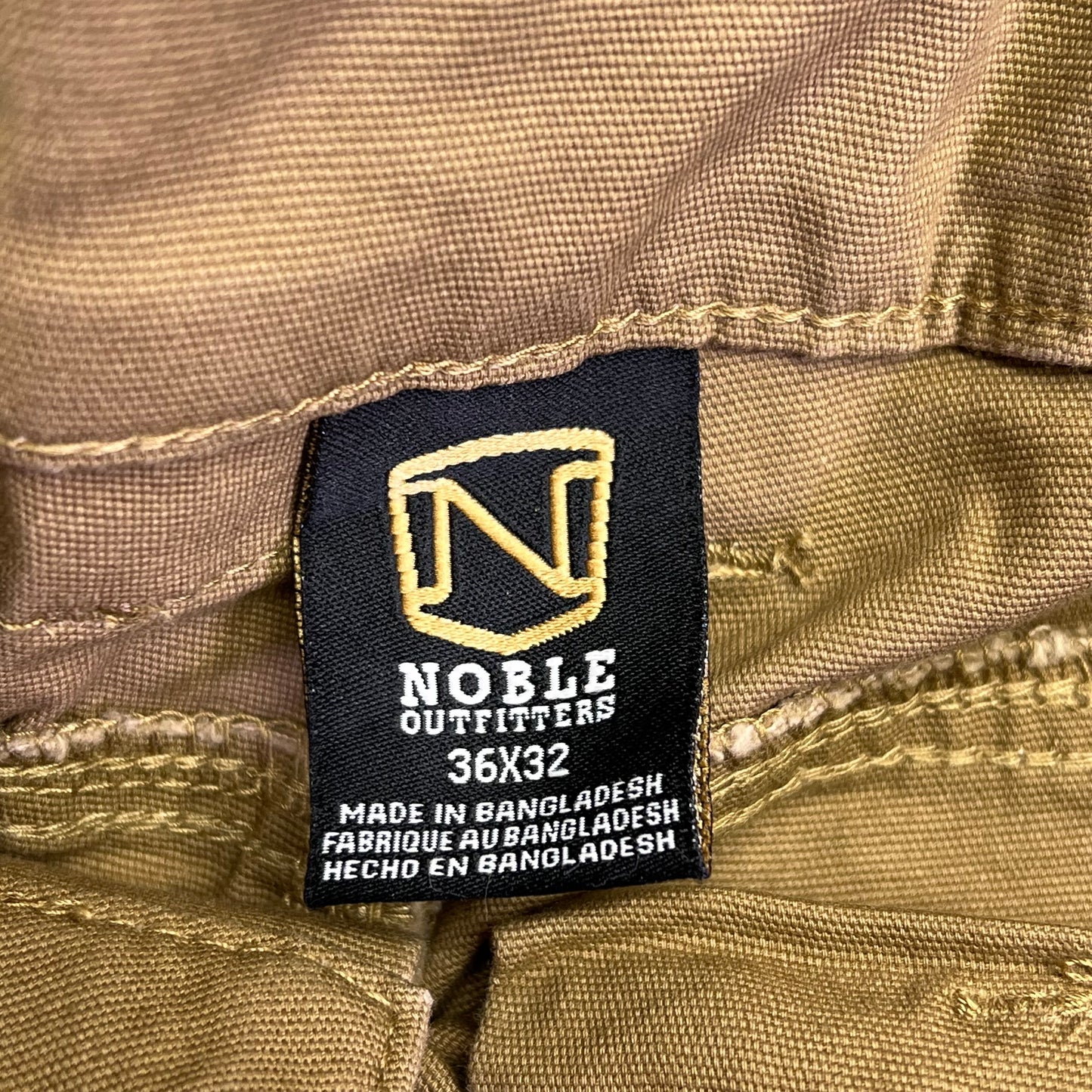 NOBLE OUTFITTERS Flex Stretch Canvas Work Pant Men's Sz 36x32 Coyote 18425