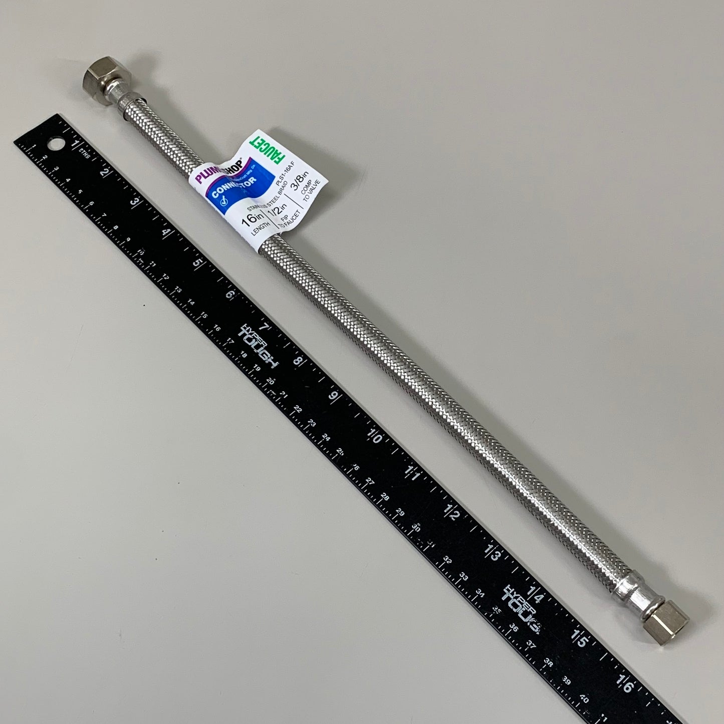 PLUMBSHOP (2 PACK)Faucet Connector Stainless Steel Braid 3/8"&13/8" FIP PLS1-16KC