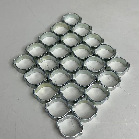 COILHOUSE PNEUMATICS (25 Pack) Double Ear Clamp Zinc Plated Steel 20mm