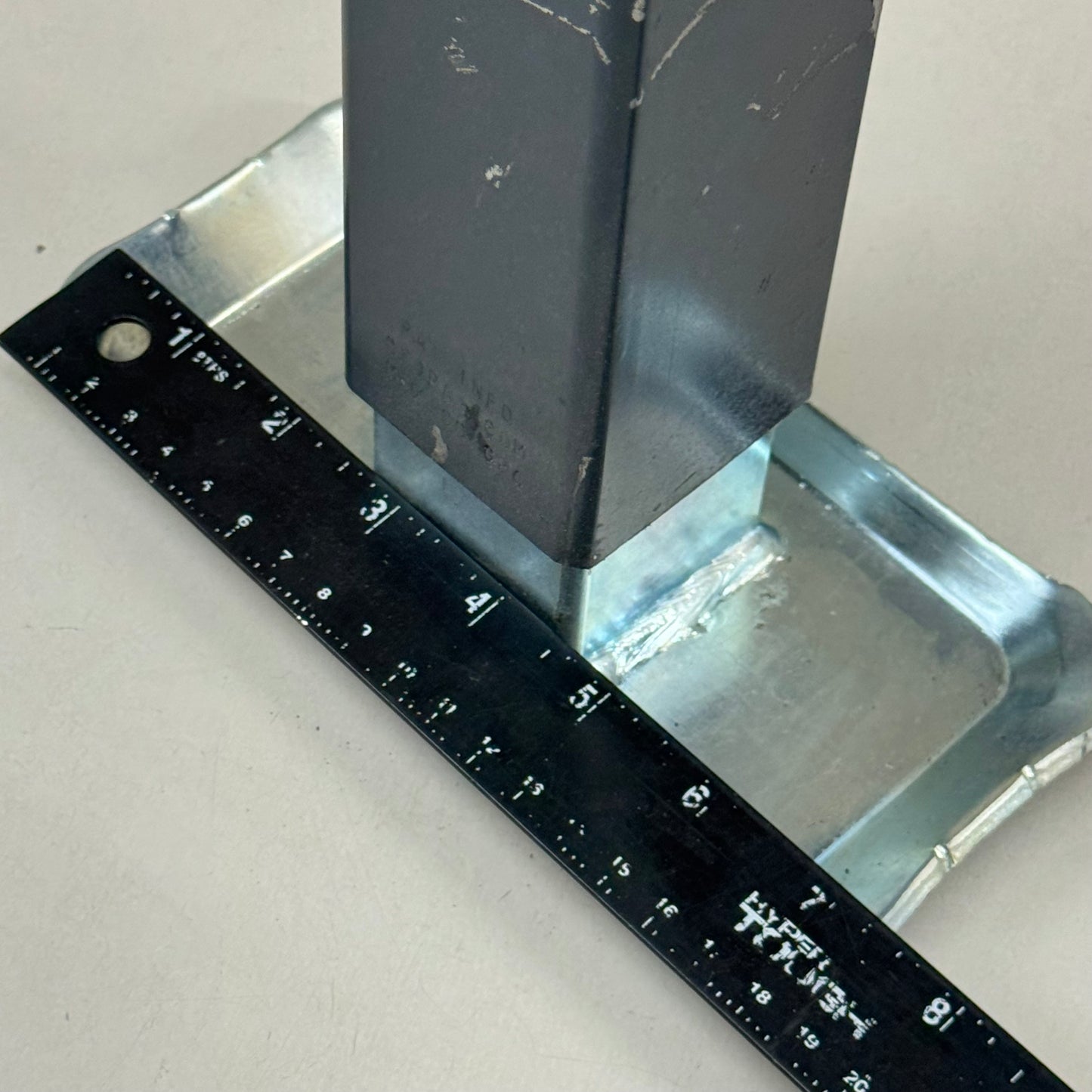 BULLDOG Square Tube Trailer Jack 3000 Lb Lift Cap 15" Travel 26" Closed Grey 195306