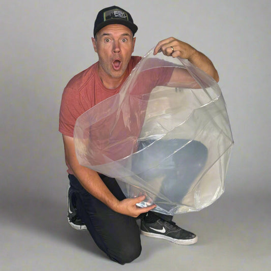 HERFELD GMBH & CO (2 Pack) Heavy Duty Bucket Liner W/ Sz 18” Dia x 22” H Lip Clear Plastic Bag