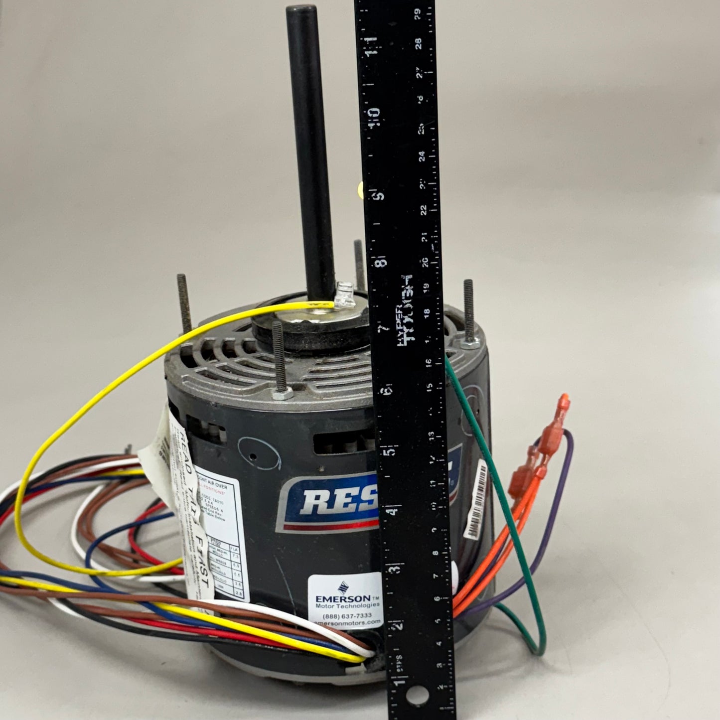 RESCUE EMERSON Motor DD 48frame 1/2-1/6HP For HVAC 1/2"x5" Blue 5460