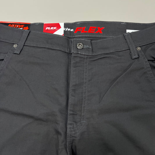 DICKIES Flex Regular Fit Double Knee Pant Mns Sz 36X32 Stonewashed Slate DP903SSL
