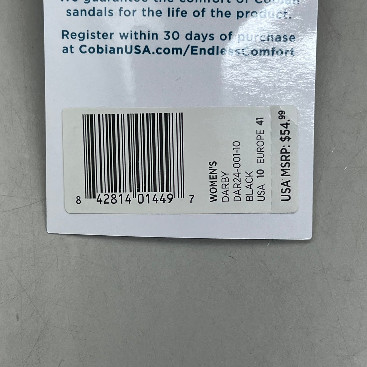 COBIAN Darby Synthetic Suede Strap Sandals Women's SZ 10, EU 41 Black DAR24-001-10