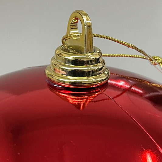 RAZ IMPORTS Shiny Ball Christmas Ornament Decor Plastic 10" Metallic Red 4214885