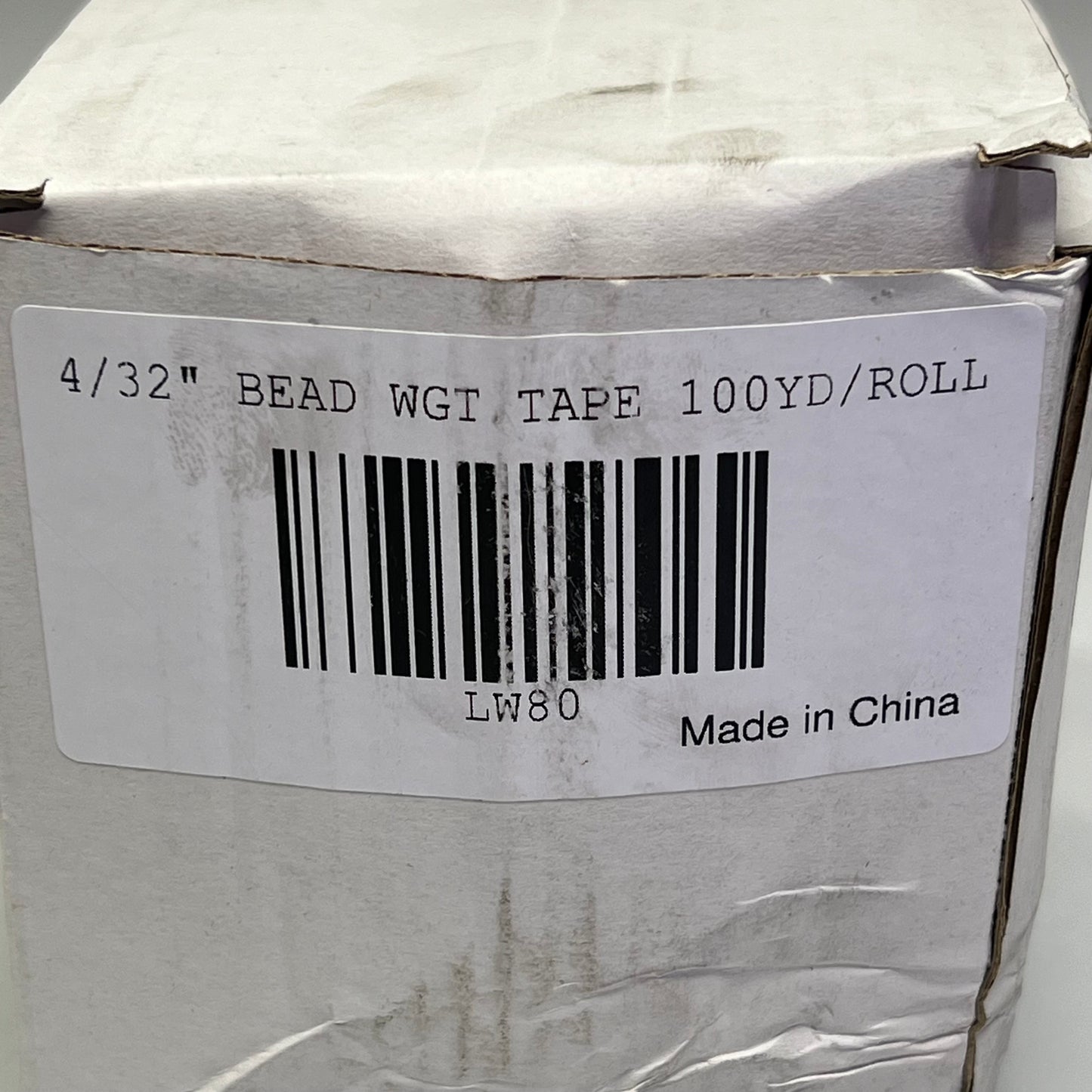 IF&D Lead Free Sausage Bead Weight Roll 4/32" Thick 100 yds White LW80