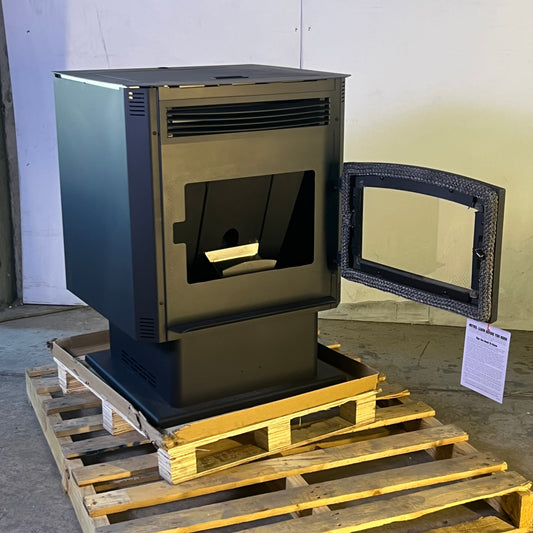 ZA@ Pallet of STOVE COMPANY 2200 sq. ft. Pedestal Pallet Stove 90 Lbs, Hopper Wi-fi US5517-W