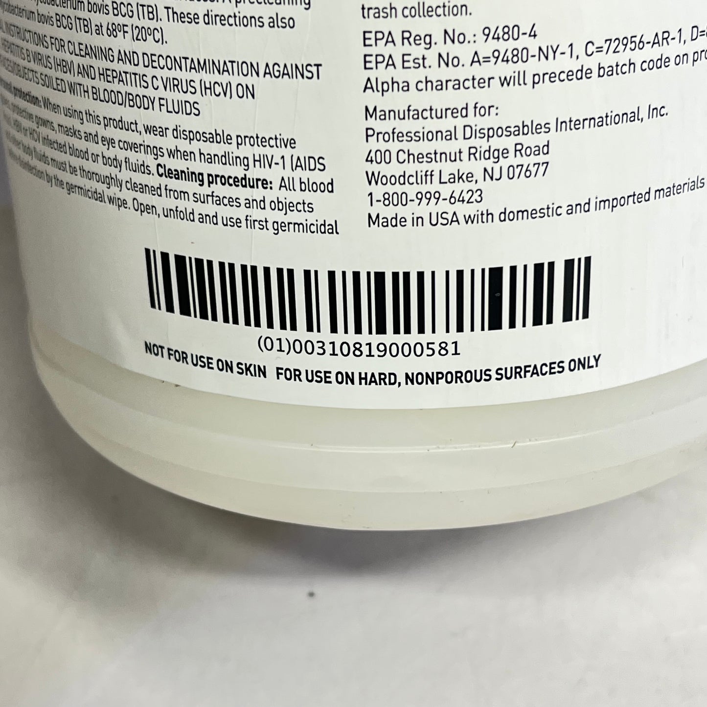 ZA@ PDI (2 PACK, 75 WIPE EACH) Sani-cloth Germicidal Disposable Wipe Extra Large (Distressed)