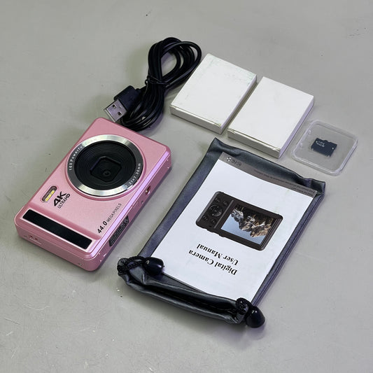 4K Ultra-HD Digital Camera 16x Zoom, 44 Mega Pixels, 7.36mm Pink